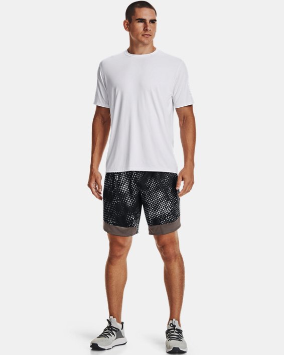Men's UA Train Stretch Printed Shorts in Brown image number 2